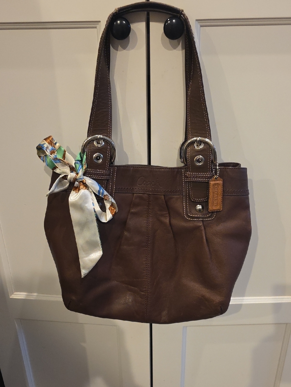 Coach Mahogany Ashley Pleated Soho Shopper GUC